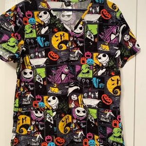 Disney Halloween scrub top